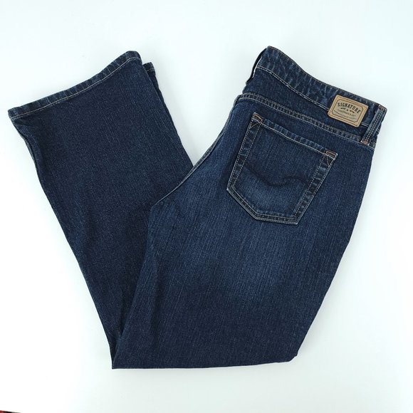 Levis Womens Misses 14 Short 37x28 Signature Low Rise Bootcut Dark Wash Jeans - Picture 5 of 8